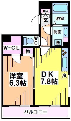 京王線 下高井戸駅 徒歩3分 5階建 築26年の間取り写真