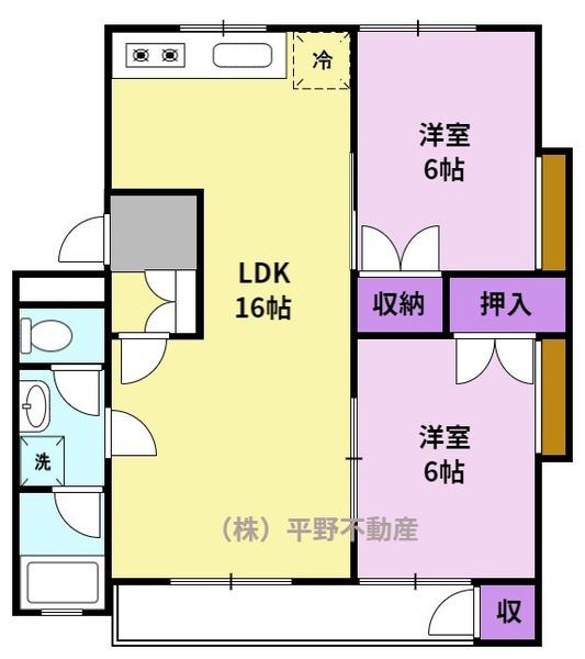 【グランデール長園　A棟の間取り】