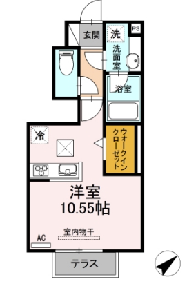 半田市成岩本町のアパートの間取り