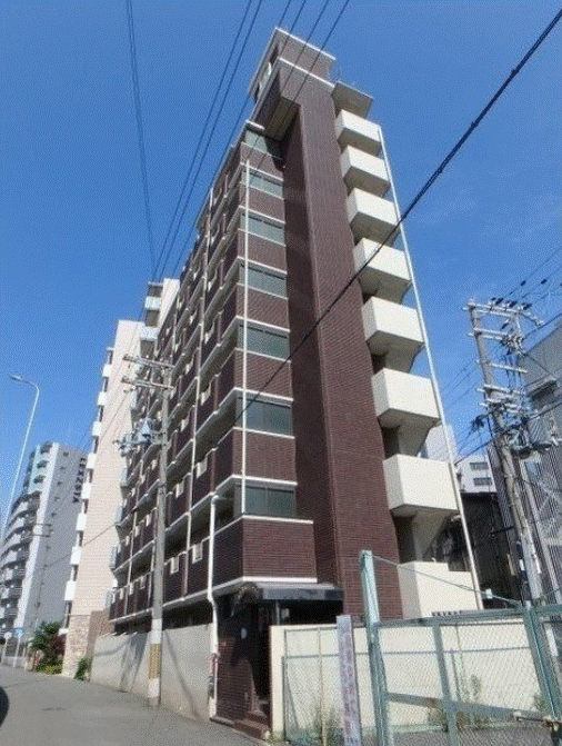 大阪市此花区西九条のマンションの建物外観