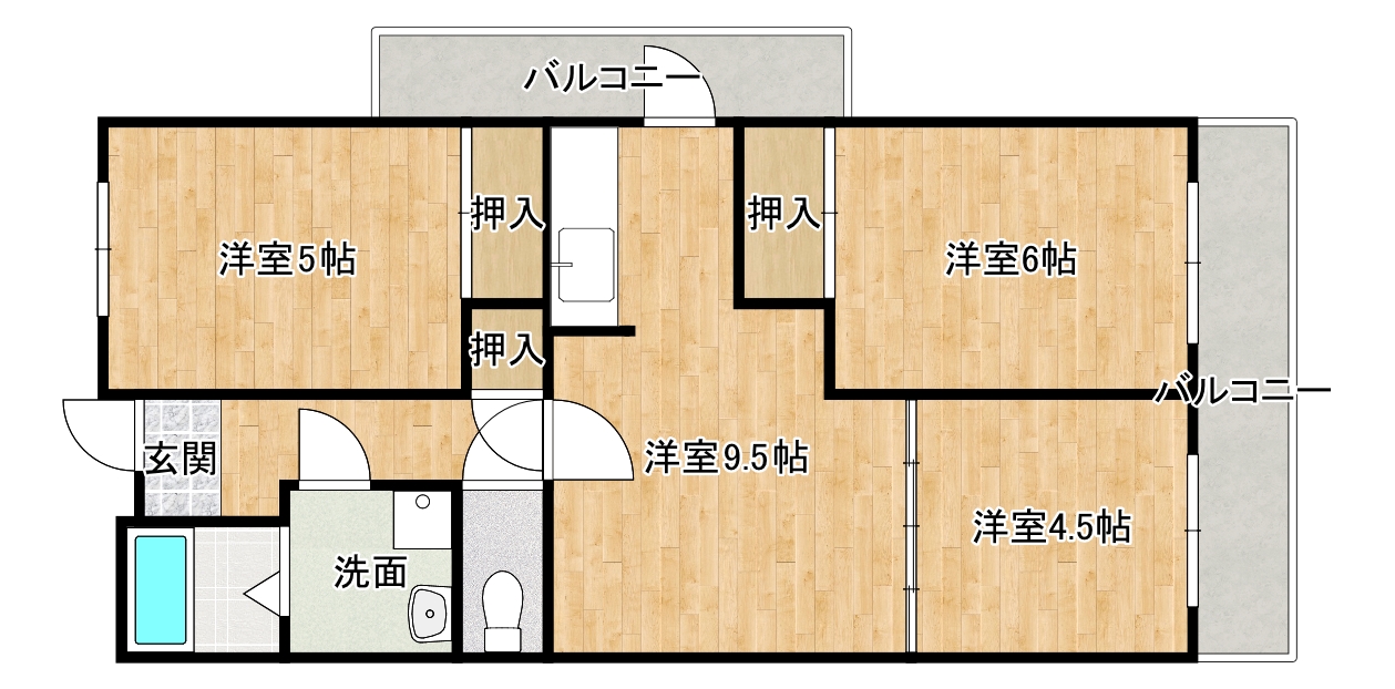 ガーネット森北町の間取り