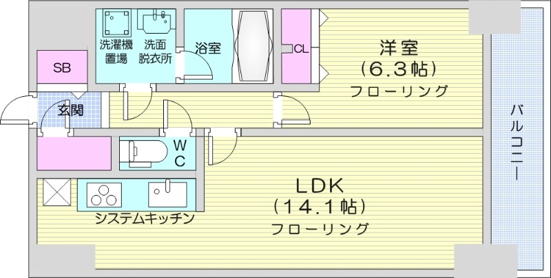 D’グラフォート札幌ステーションタワーの間取り