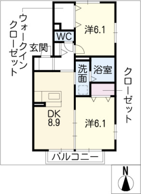 セジュールビスコットの間取り