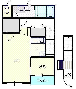 新発田市本町のアパートの間取り