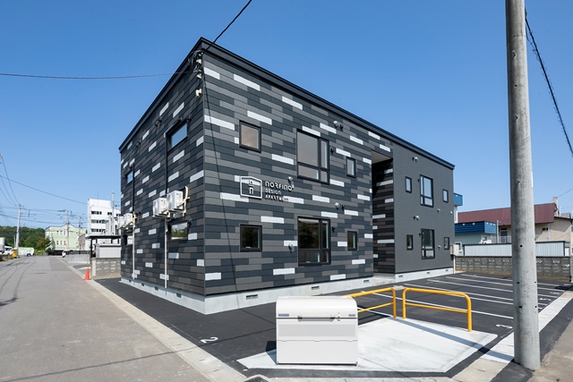 小樽市新光のアパートの建物外観