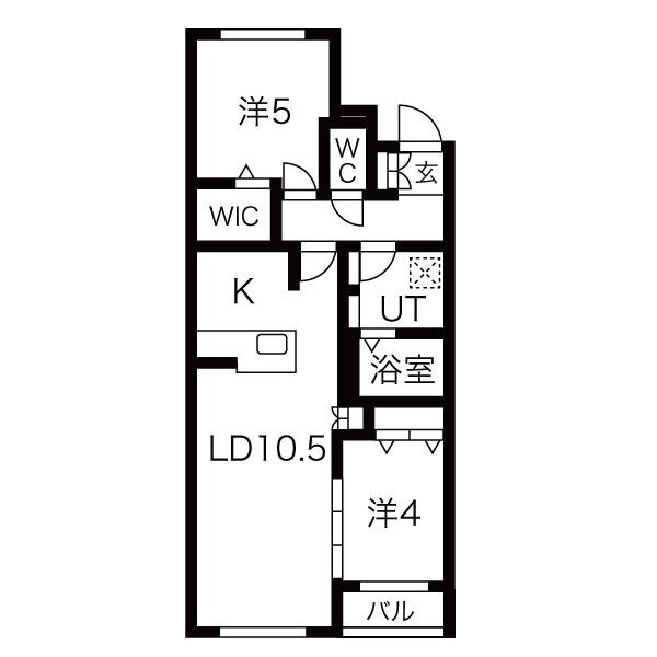 ＵＲＢＡＮ　ＦＬＡＴＳ　北２４条の間取り