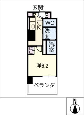 ジョイフル岐阜駅　カーサ イーストの間取り