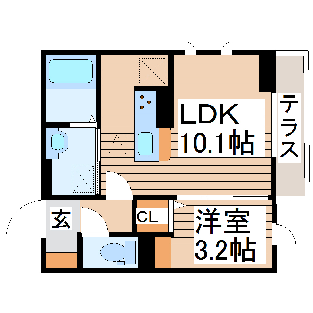 D-Room FLATの間取り