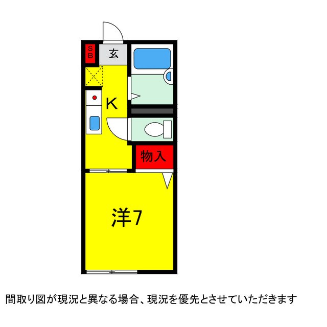 佐倉市城のアパートの間取り