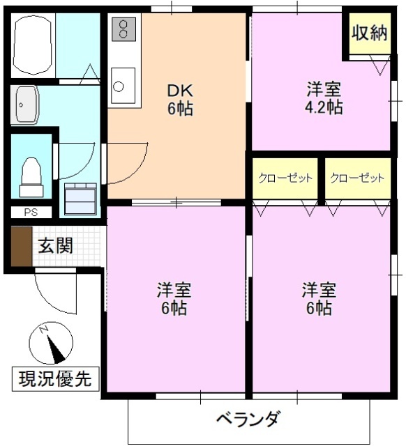 シティハイツわかばの間取り