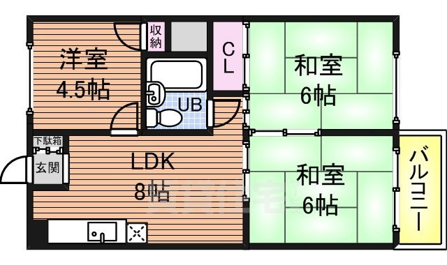 平城駅前三和マンションの間取り