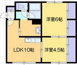 ハイツ２・７の間取り