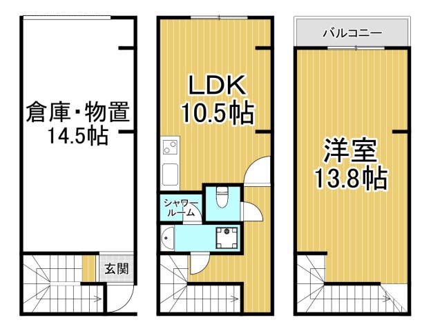 尼崎市南塚口町七丁目ガレージハウスの間取り