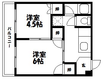 桂マンションIの間取り