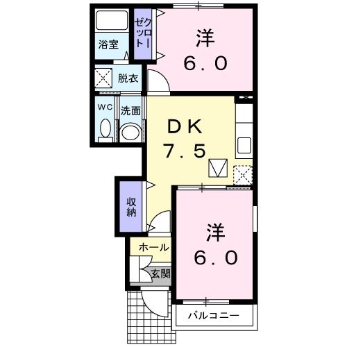 アヴァンシアＢの間取り