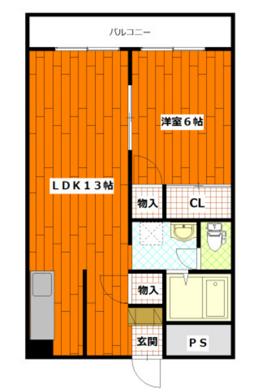 広島市佐伯区海老園のマンションの間取り