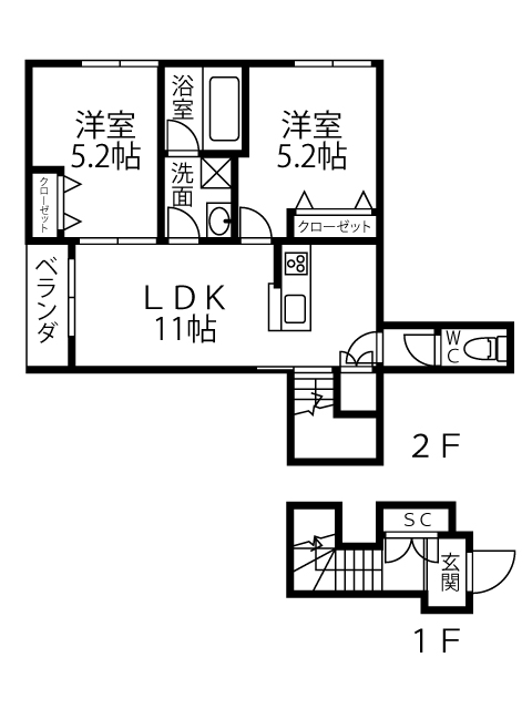 （仮称）南町2丁目ヘーベルメゾンの間取り