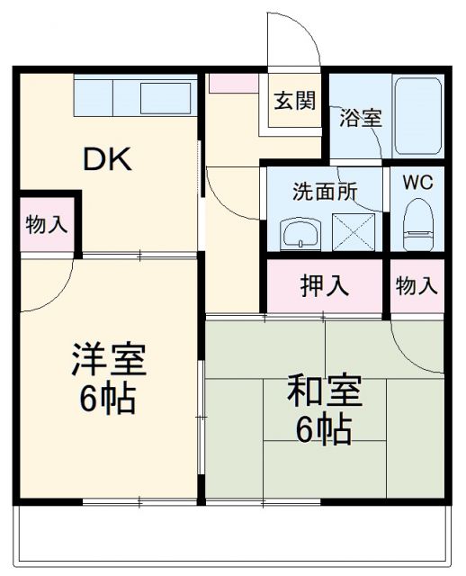 前橋市天川町のアパートの間取り