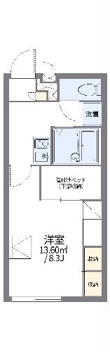 レオパレスひまわり松前の間取り