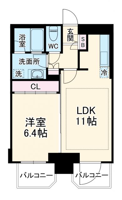 プレサンスNEO中之島公園の間取り