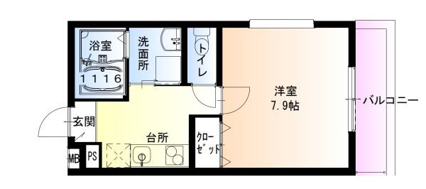 フジパレス助松町２番館の間取り