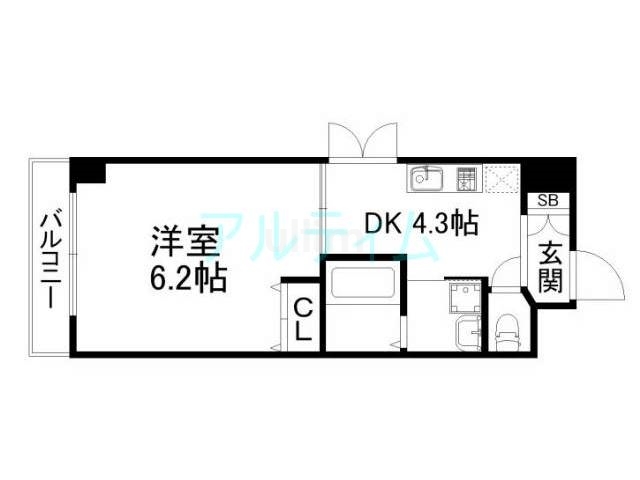 エステムコート京都駅前ＫＯＴＯの間取り