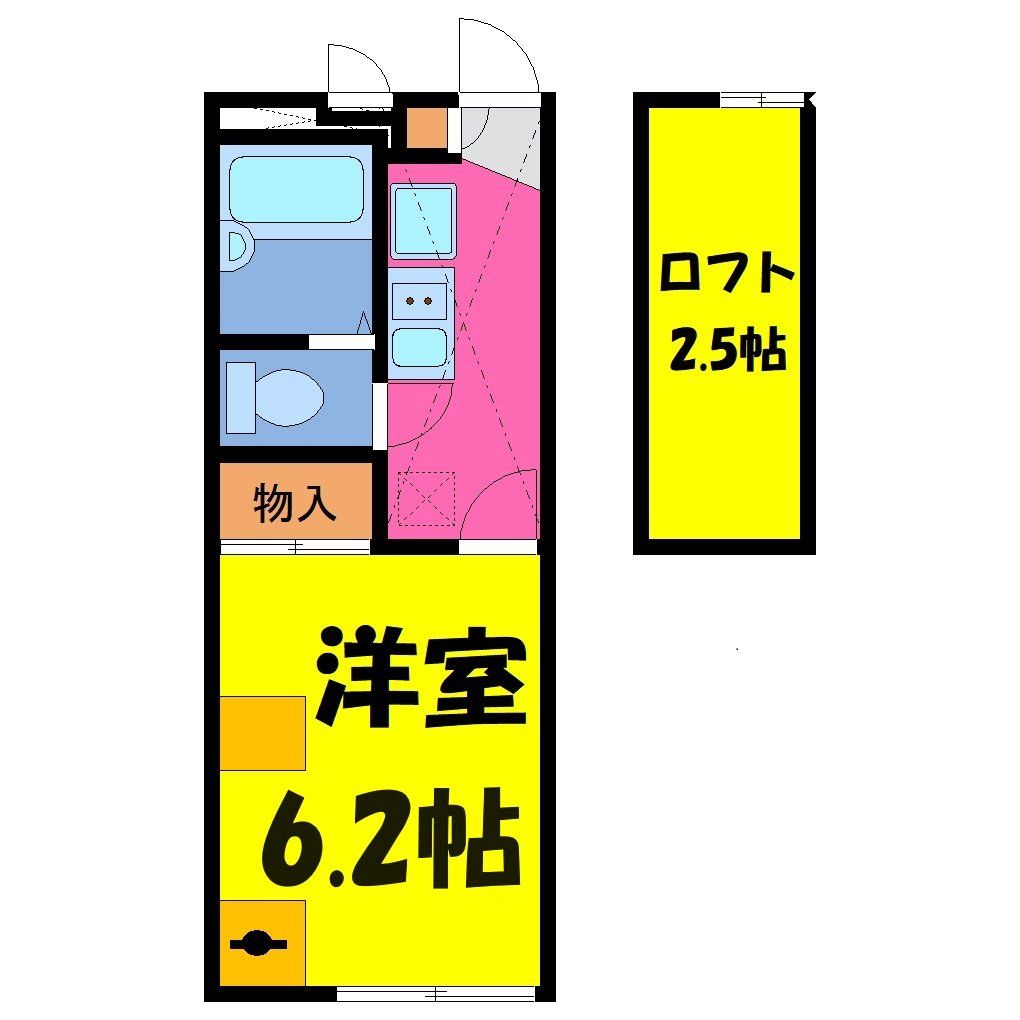 さいたま市緑区東大門のアパートの間取り