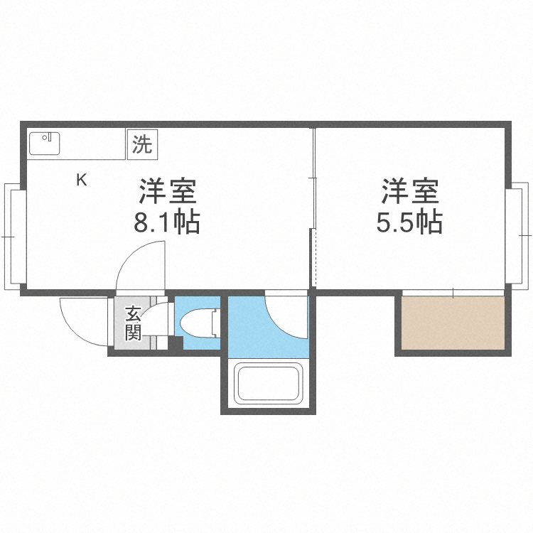 第２６森宅建マンションの間取り