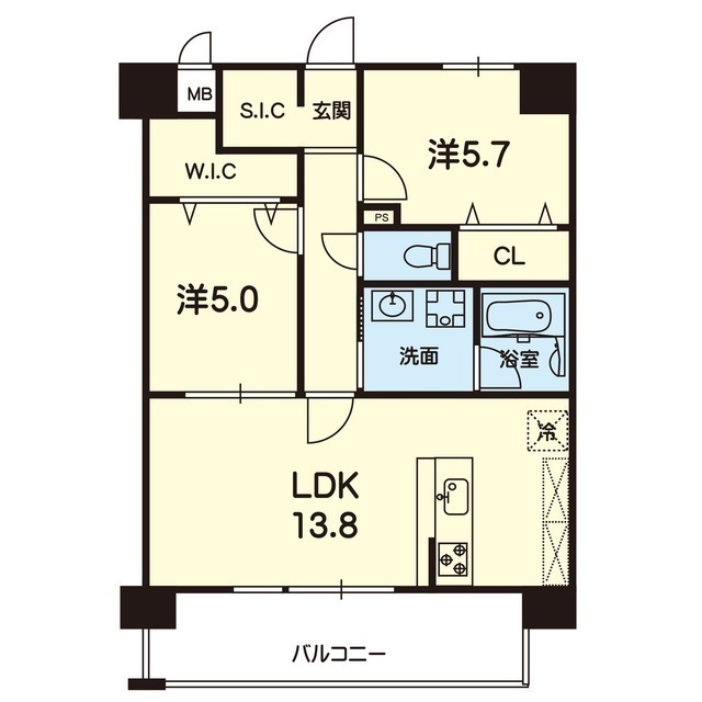 CHAINON春日WESTの間取り