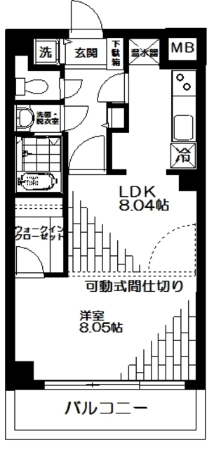 市川市市川南のマンションの間取り