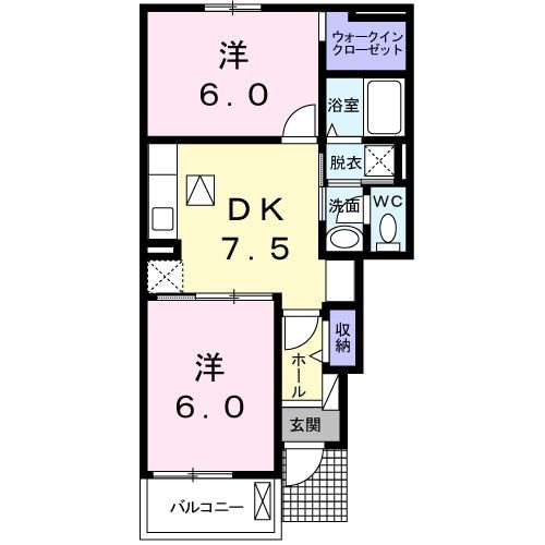 リバーサイド田久　Iの間取り