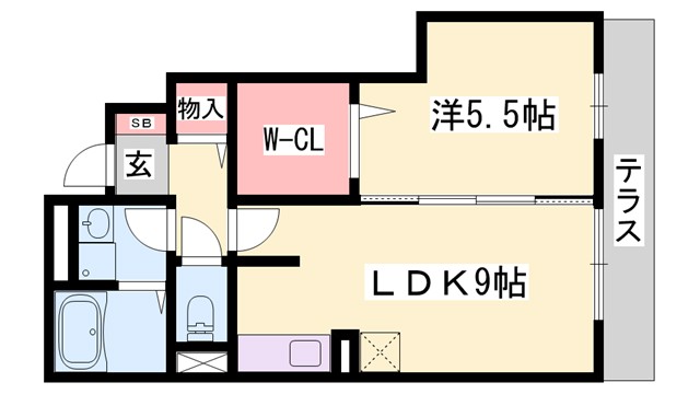 モダンコート東阿保の間取り