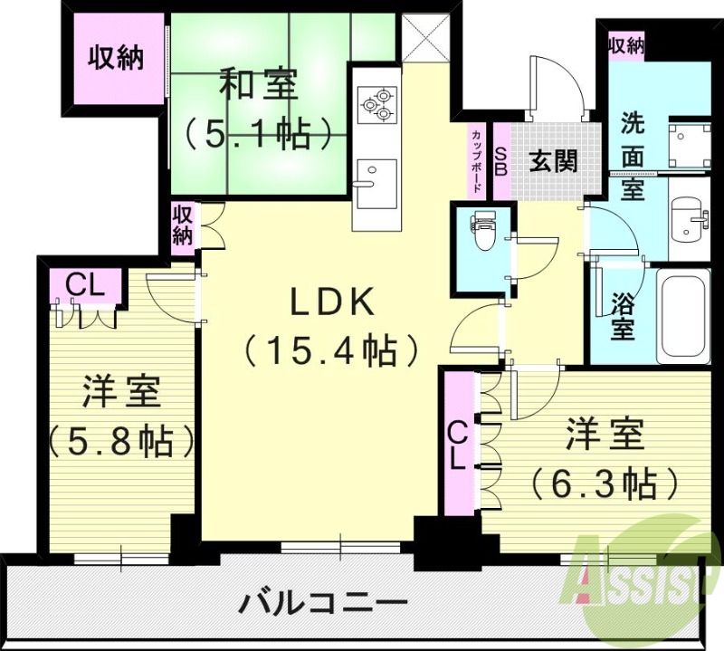 神戸ハーバータワーの間取り