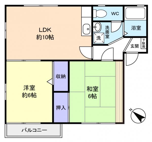 ミラＨＡＮＡＳＨＩＭＡの間取り