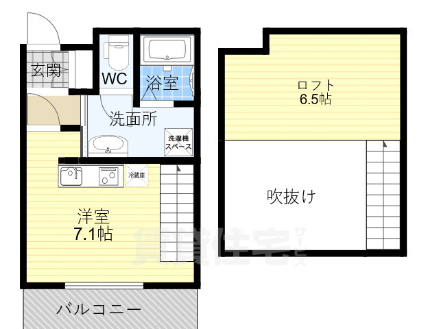 北葛城郡王寺町本町のアパートの間取り