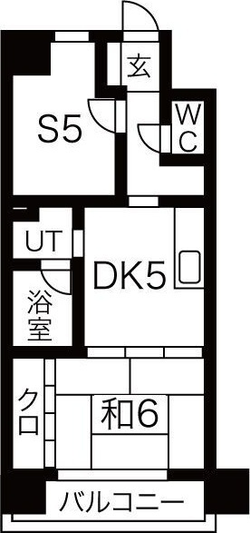 札幌市北区北六条西のマンションの間取り