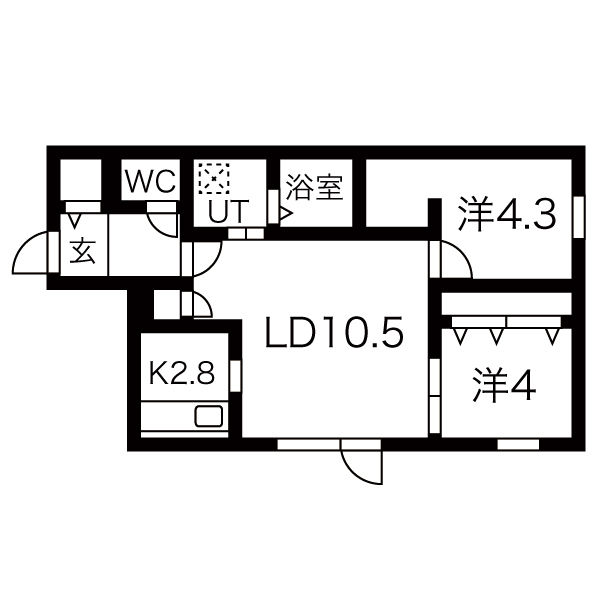 Progress東区役所前の間取り