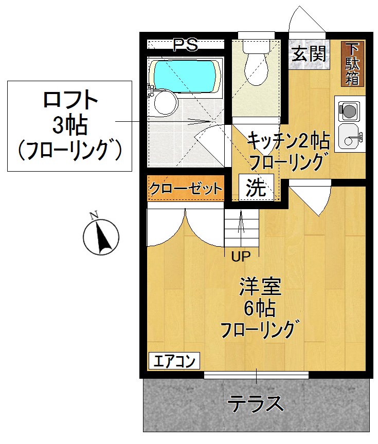 川崎市多摩区菅のアパートの間取り