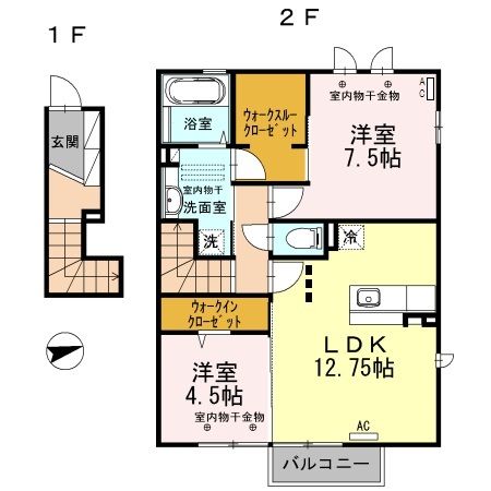 シェモア　クレア　Ｂ棟の間取り