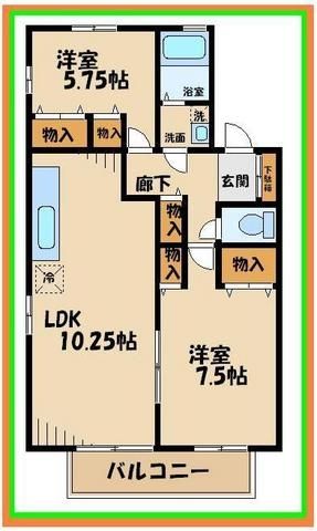 グレースカノンＫ Ｂの間取り