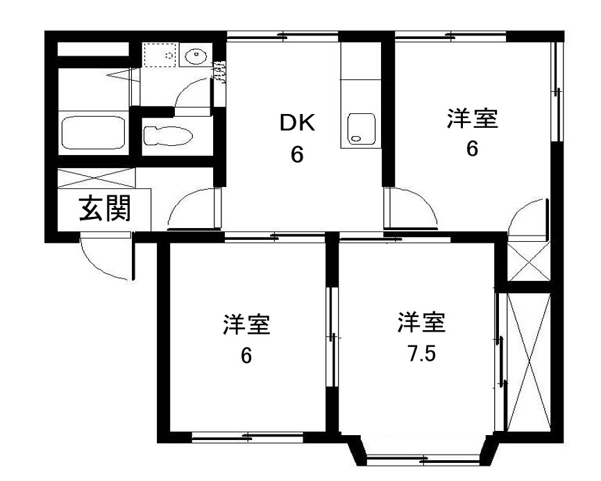 カーデンプレイスＡ棟の間取り