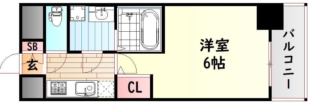 大阪市大正区千島のマンションの間取り