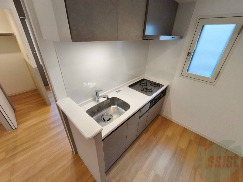 キッチン　清潔感がありお洒落なキッチンになっていました！