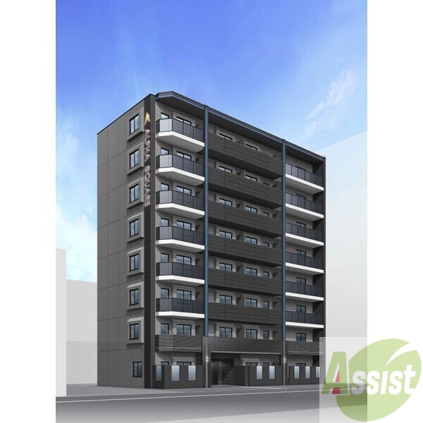建物外観　完成予想パース　札幌市東区「アルファスクエア北１１東１」
