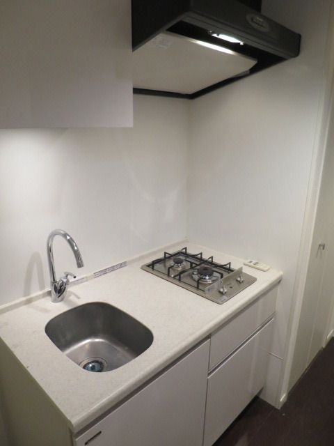 キッチン　２口ガスコンロシステムキッチングリル付き