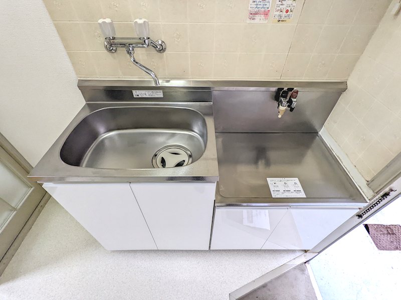 キッチン　2口ガスコンロ設置可キッチン