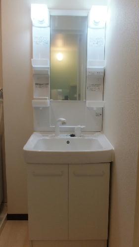 洗面設備　広々、洗面台