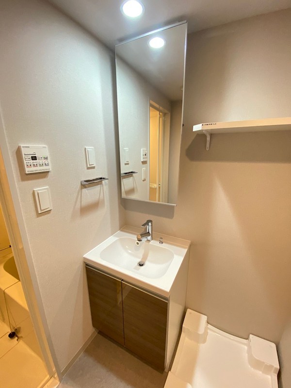 洗面設備　参考写真）同じ間取の別のお部屋です