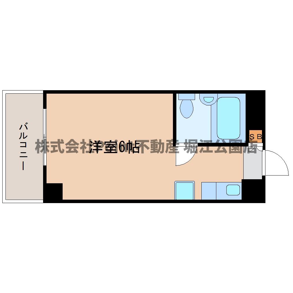 地下鉄長堀鶴見緑地線 西長堀駅 徒歩12分 8階建 築39年の間取り写真