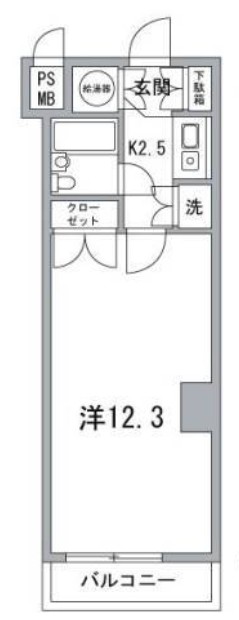 ＪＲ山手線 高輪ゲートウェイ駅 徒歩4分 11階建 築41年の間取り写真